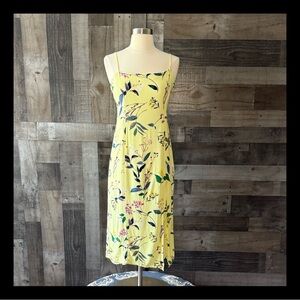 Banana Republic yellow floral maxi dress small softgirl feminine garden party